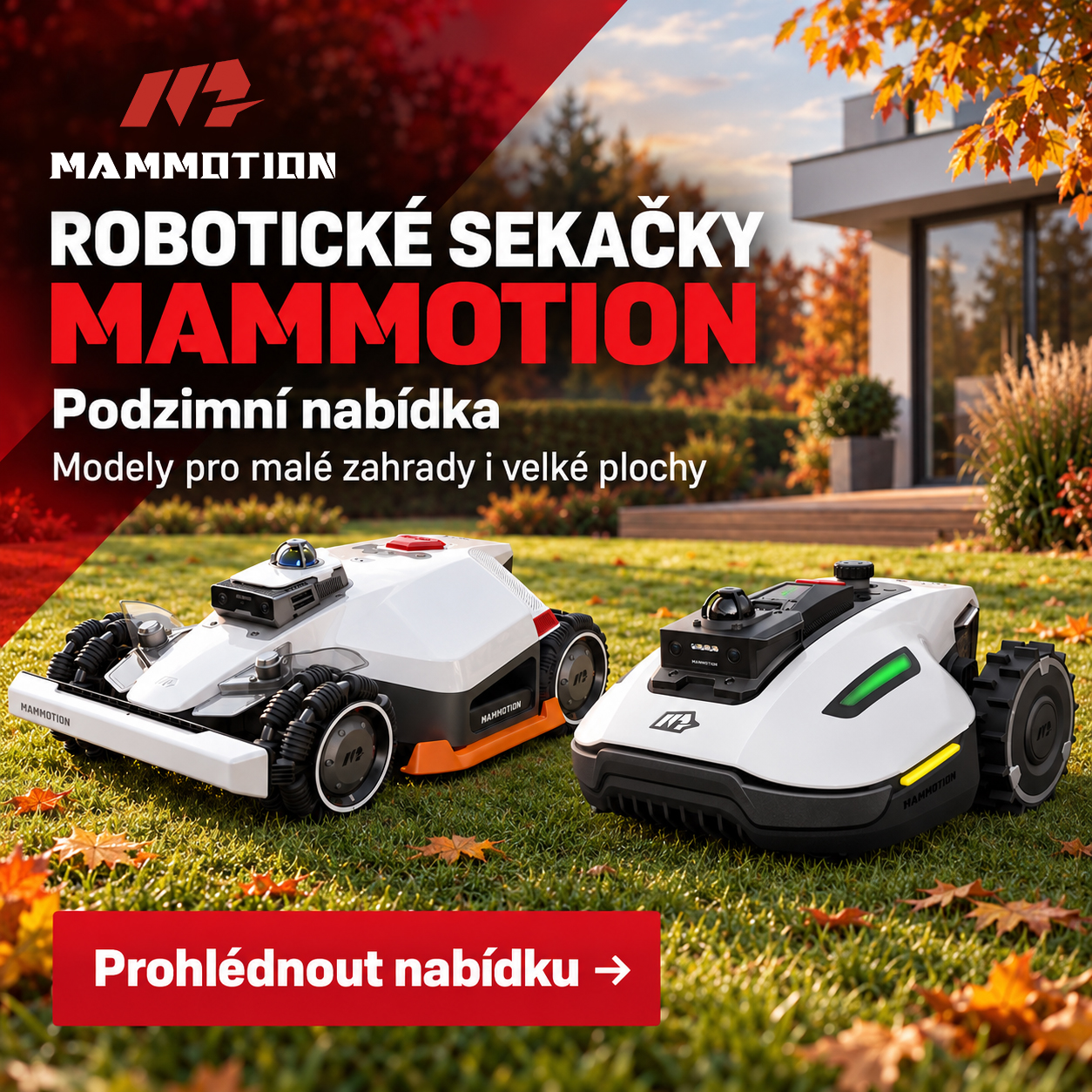 Podzimní nabídka robotických sekaček Mammotion