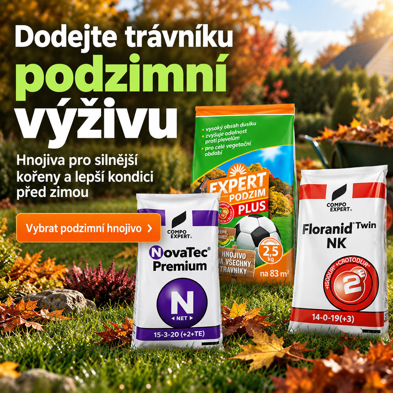 Výběr podzimního hnojiva pro silnější kořeny a dobrou kondici trávníku