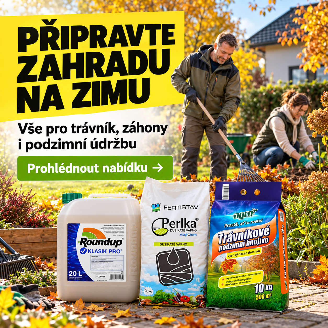 Připravte zahradu na zimu: nabídka pro trávník, záhony a údržbu