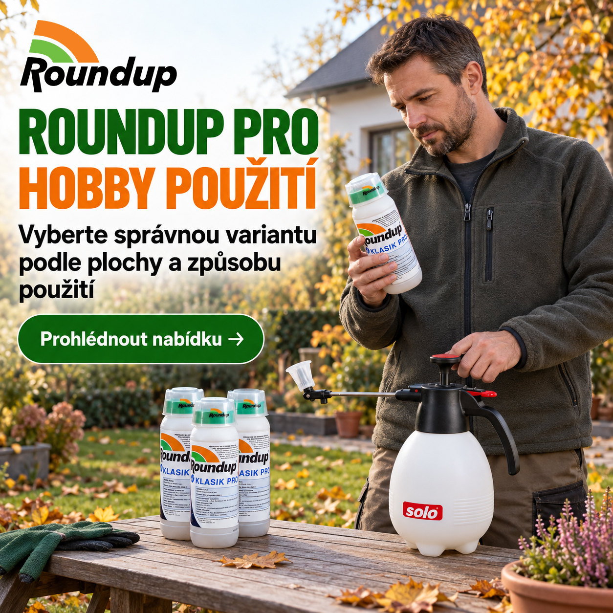 Roundup pro hobby použití a menší balení