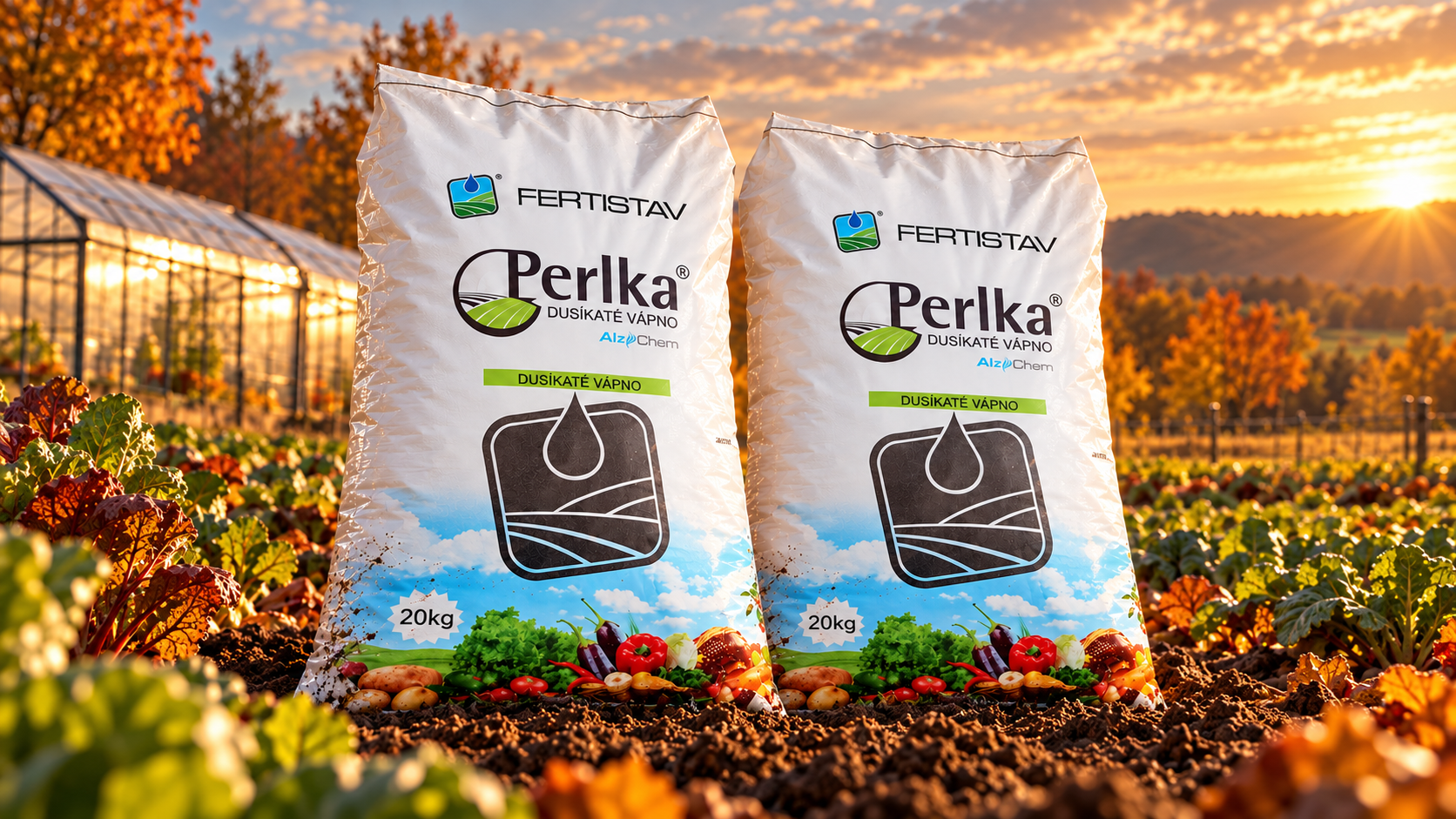 Balení Perlky na zeleninovém pěstitelském pozemku